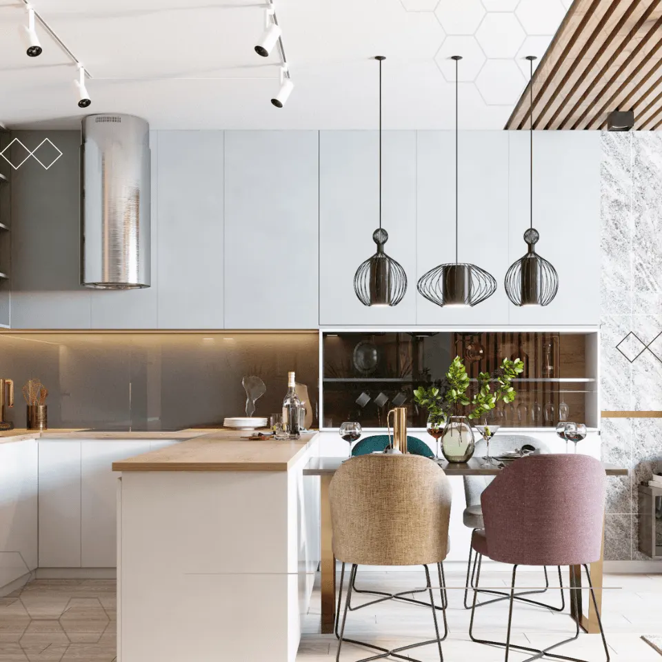 Modern kitchen and dining remodel by McKenzie Home Improvements